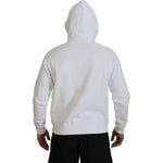 Dsquared² White Cotton Hooded Printed Pullover Sweater TSH83489-48