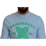 Dsquared² Light Blue Printed Long Sleeves Men Sweater TSH83526-48
