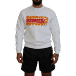 Dsquared² White Cotton Printed Long Sleeves Pullover Sweater TSH83531-48