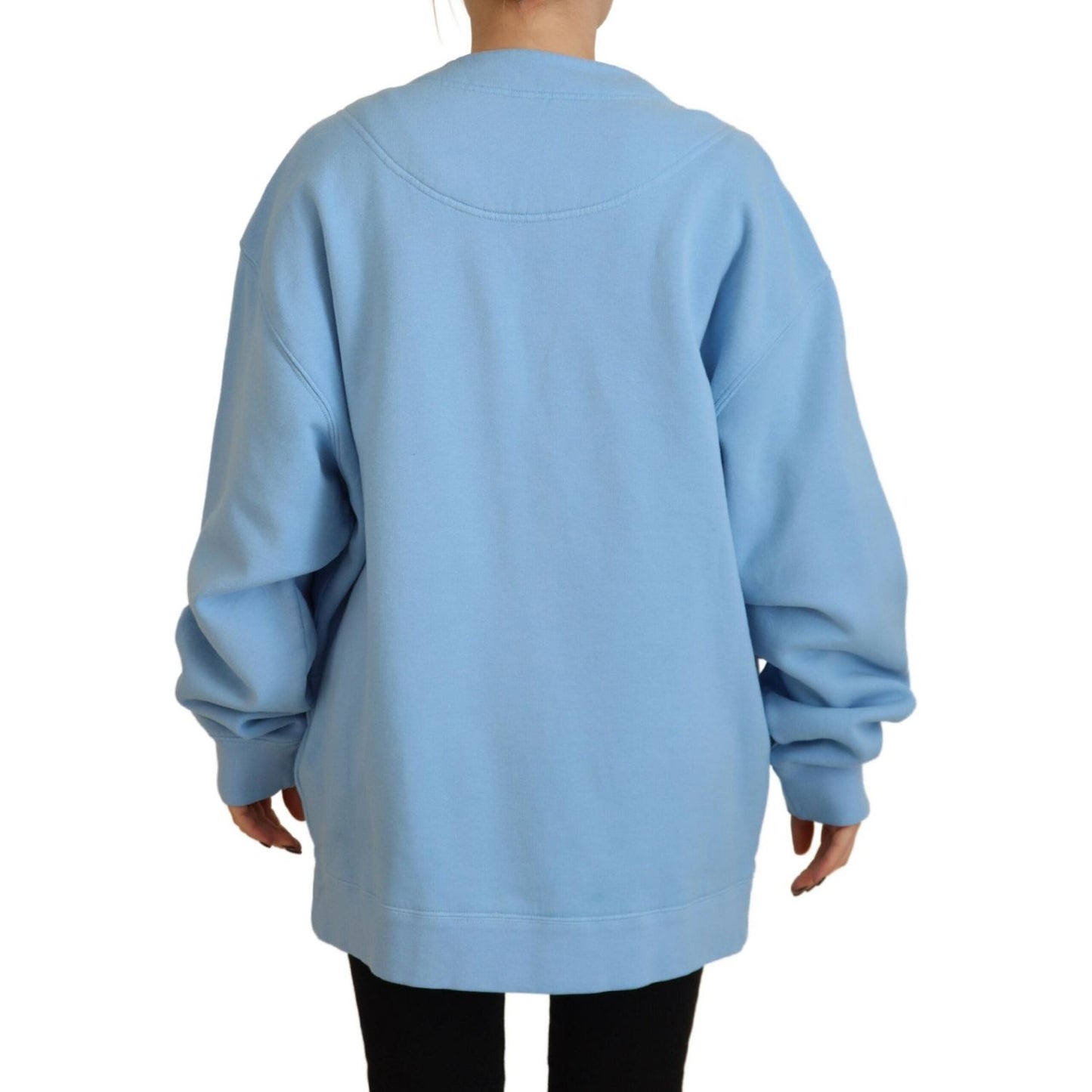 Dsquared² Blue Cotton Knitted Buttoned Cardigan Sweater TSH83472-38