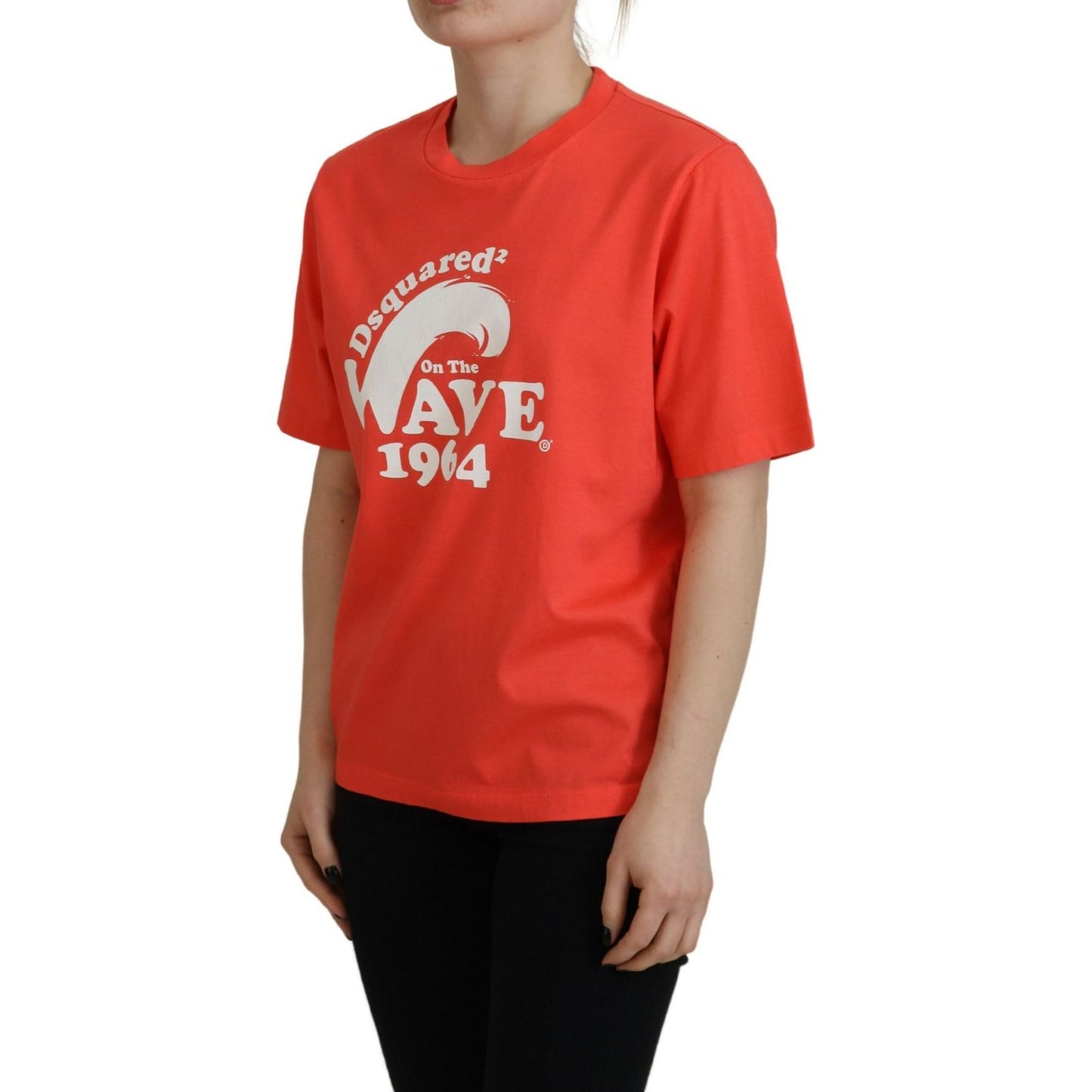 Dsquared² Orange Logo Cotton Crewneck Short Sleeve T-shirt TSH83400-38