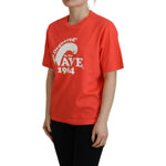 Dsquared² Orange Logo Cotton Crewneck Short Sleeve T-shirt TSH83400-38