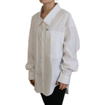 Dsquared² White Cotton Button Down Collared Dress Shirt Top TSH83431-38