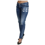 Dsquared² Blue Icon Low Waist Skinny Jennifer Denim Jeans PAN74503-38