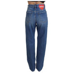 Dsquared² Blue Distressed High Waist Straight Denim Jeans PAN74508-38