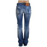 Dsquared² Blue Washed Cotton Mid Waist Flared Denim Jeans PAN74511-38