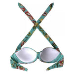 Dolce & Gabbana Mint Green Floral Print Beachwear Bikini Top BIK1738-3