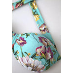 Dolce & Gabbana Mint Green Floral Print Beachwear Bikini Top BIK1738-3