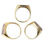 Dolce & Gabbana Gold Brass LOVE Enamel Set of 3 Ring SMYK1027