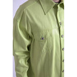Dolce & Gabbana Green Cotton Collared Casual Button Down Shirt TSH84155-41