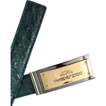 Dolce & Gabbana Green Leather Gold Logo Engraved Buckle Belt BEL9205-90