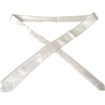 Dolce & Gabbana White Silk Blend Adjustable Tie Men KRA3288