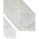 Dolce & Gabbana White Silk Blend Adjustable Tie Men KRA3288