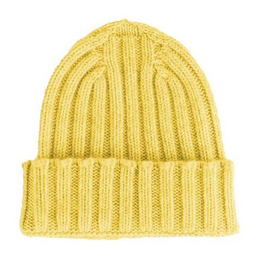 Made in Italy Yellow Cashmere Hats & Cap