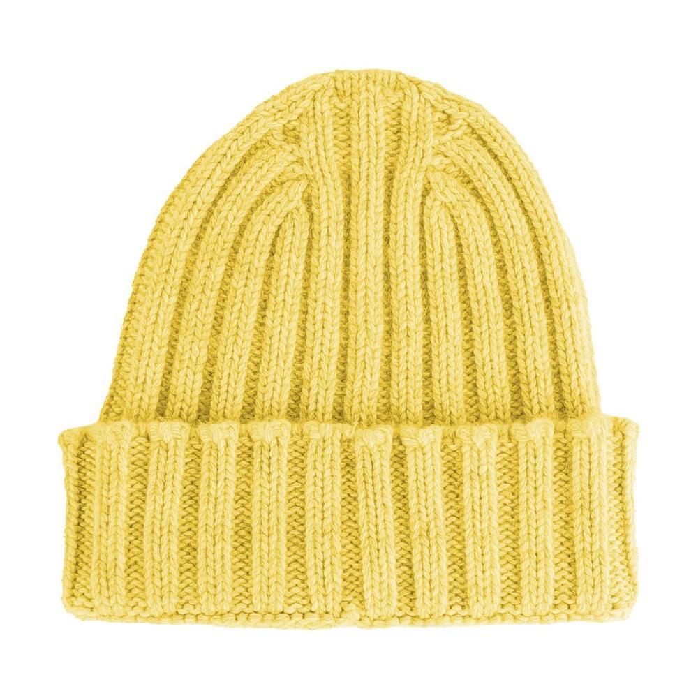 Made in Italy Yellow Cashmere Hats & Cap