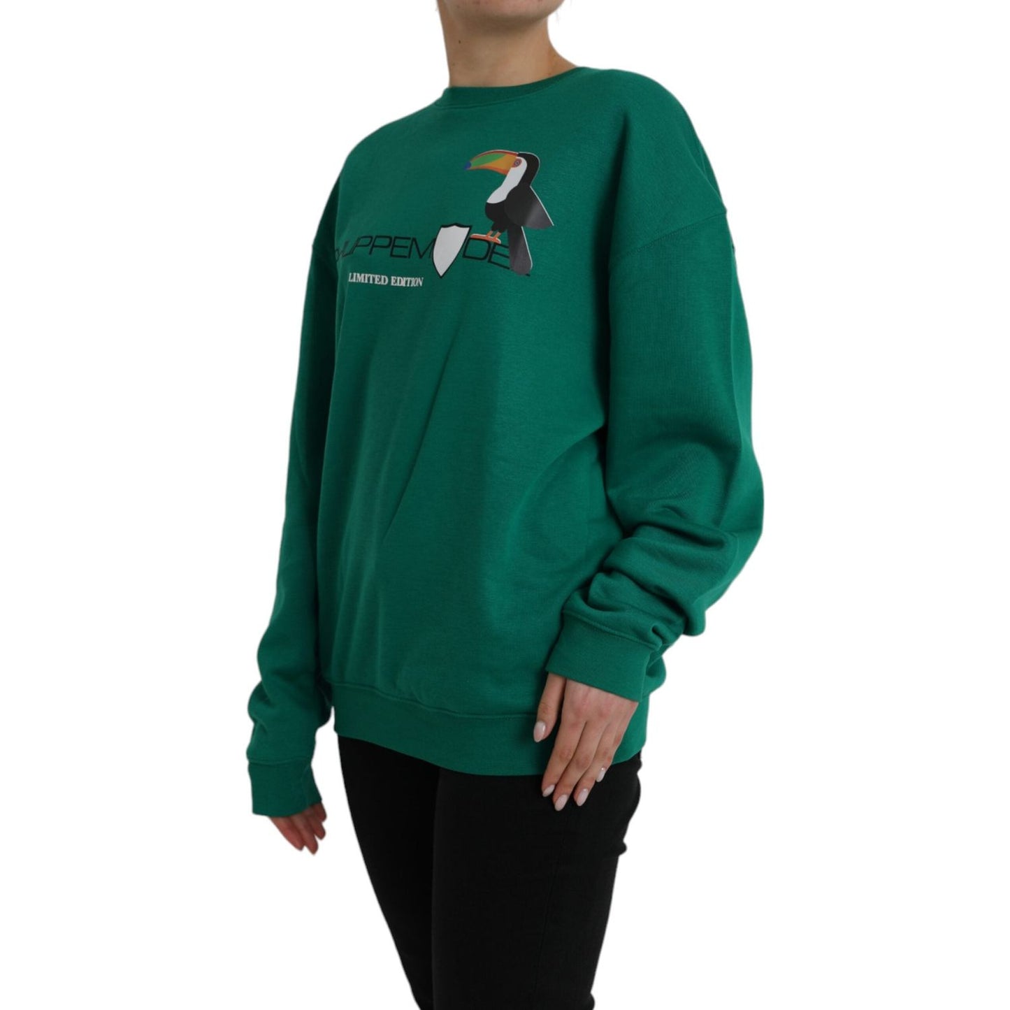 Philippe Model Green Cotton Logo Print Long Sleeves Pullover Sweater TSH83277-XL
