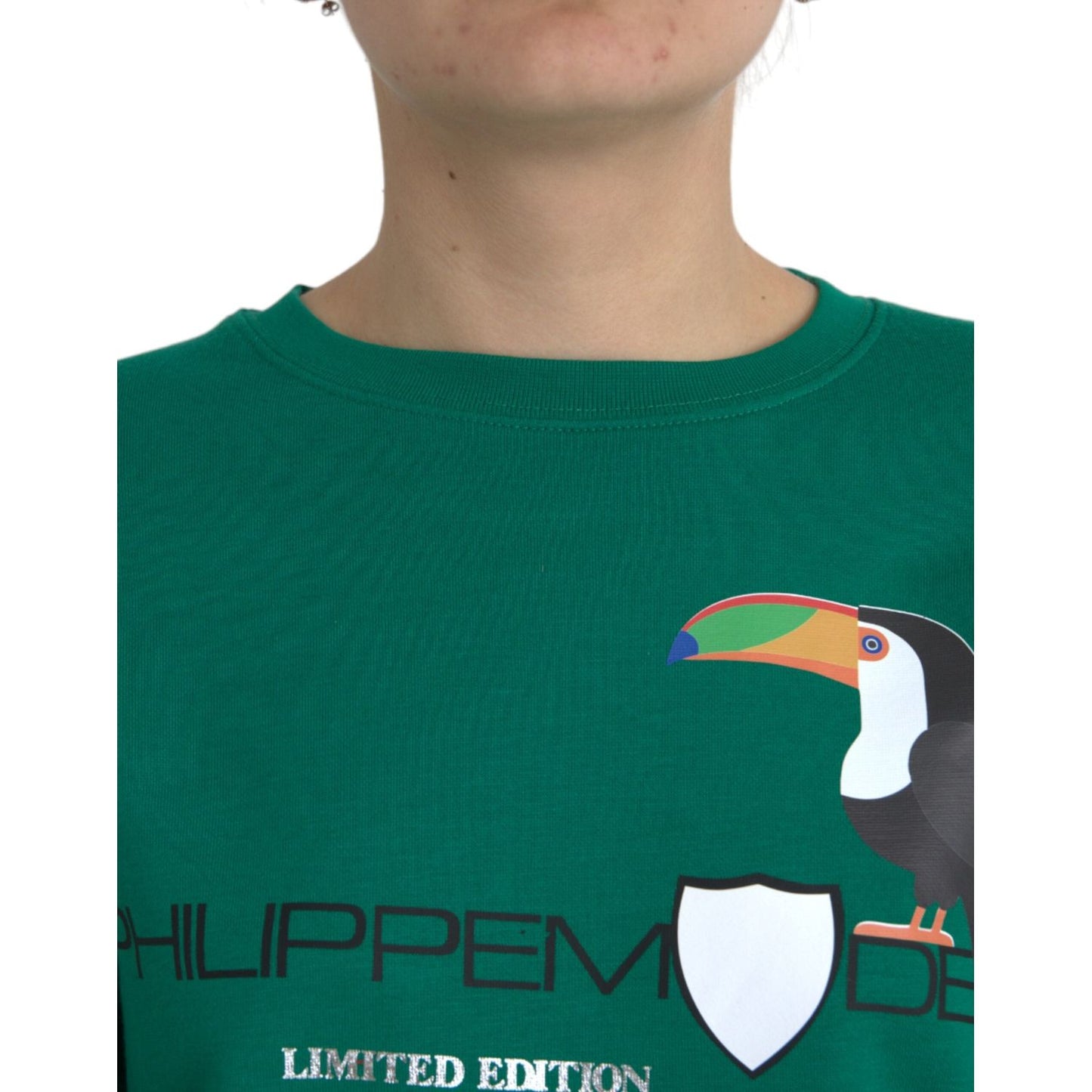 Philippe Model Green Cotton Logo Print Long Sleeves Pullover Sweater TSH83277-XL