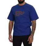 Dolce & Gabbana Blue Logo Print Crewneck Cotton T-shirt TSH83097-44