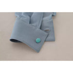 Dolce & Gabbana Blue Collar Long Sleeve Blouse Silk Top TSH83197-40