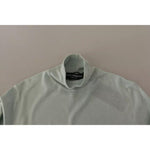 Dolce & Gabbana Mint Green 3/4 Sleeves Turtle Neck Silk Top TSH7164-40