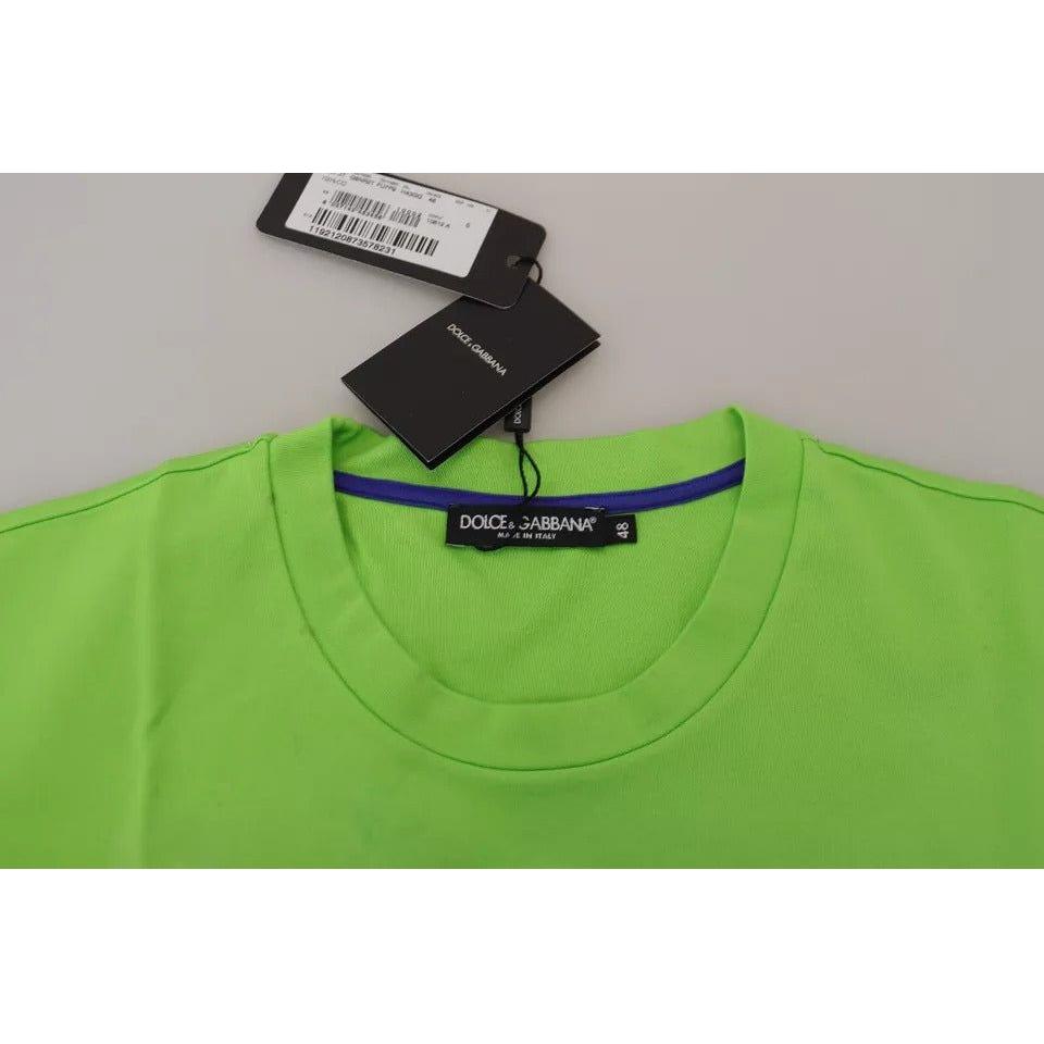 Dolce & Gabbana Green Cotton DG CHANNEL Top T-shirt TSH83079-48