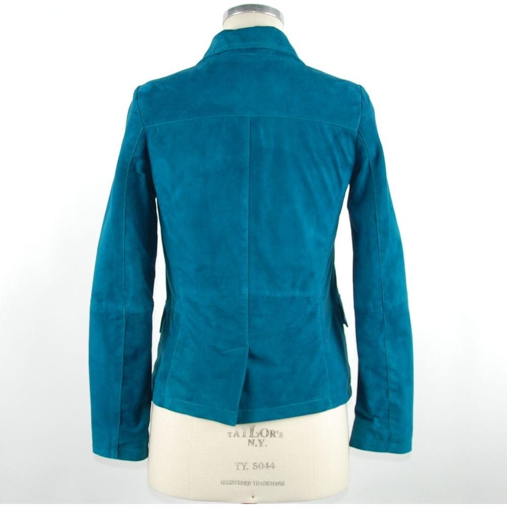 Emilio Romanelli Green Leather Women Jacket EM-942-IT42|M
