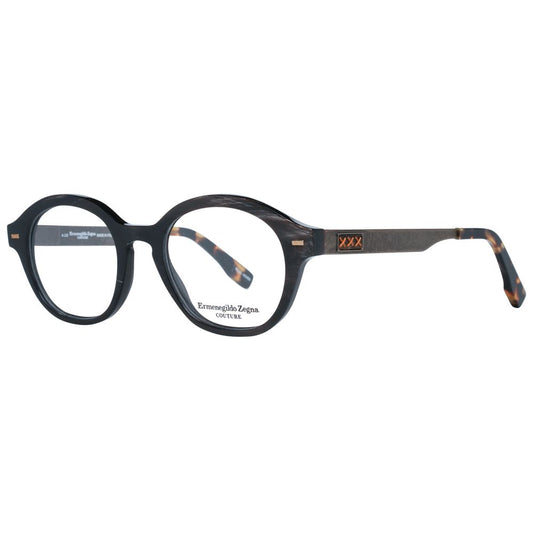 Ermenegildo Zegna Brown Men Glasses Frame