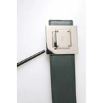 Dolce & Gabbana Green Calf Leather Square Metal Buckle Belt WMB404-80