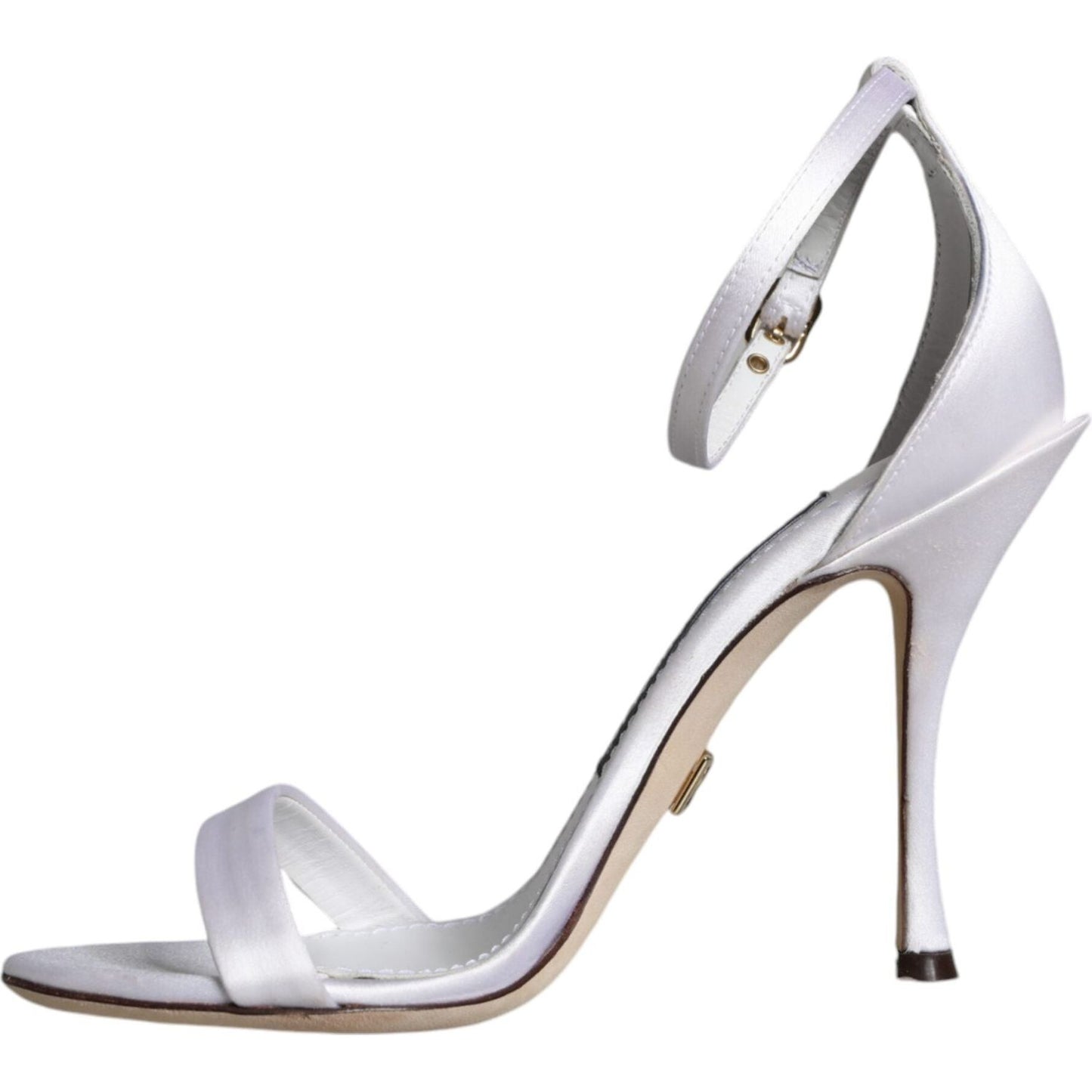 Dolce & Gabbana White KEIRA Heels Ankle Strap Sandals Shoes LA11362-35
