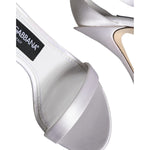 Dolce & Gabbana White KEIRA Heels Ankle Strap Sandals Shoes LA11362-35