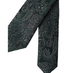 Dolce & Gabbana Green Floral Pattern 100% Silk Adjustable Men Tie
