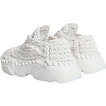 Dolce & Gabbana White Knitted Daymaster Sneakers Shoes LA11962-39