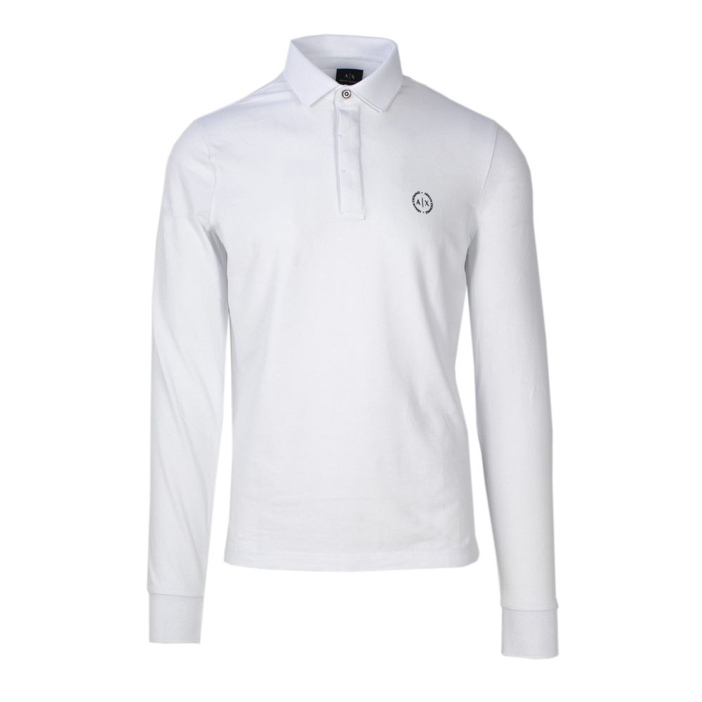 Armani Exchange White Cotton Long Sleeve
