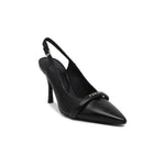 Furla Black Leather High Heel FU-14180100009-EU37/US7