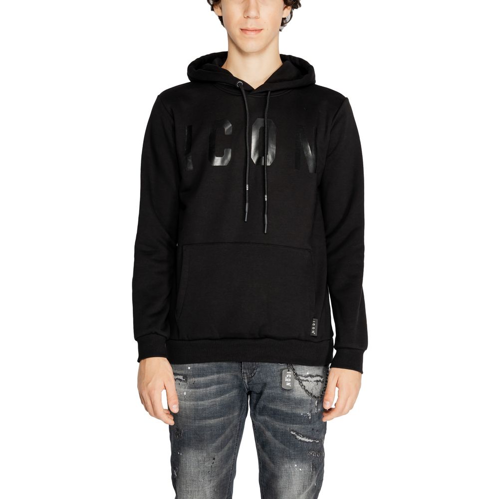 Icon Black Cotton Hoody