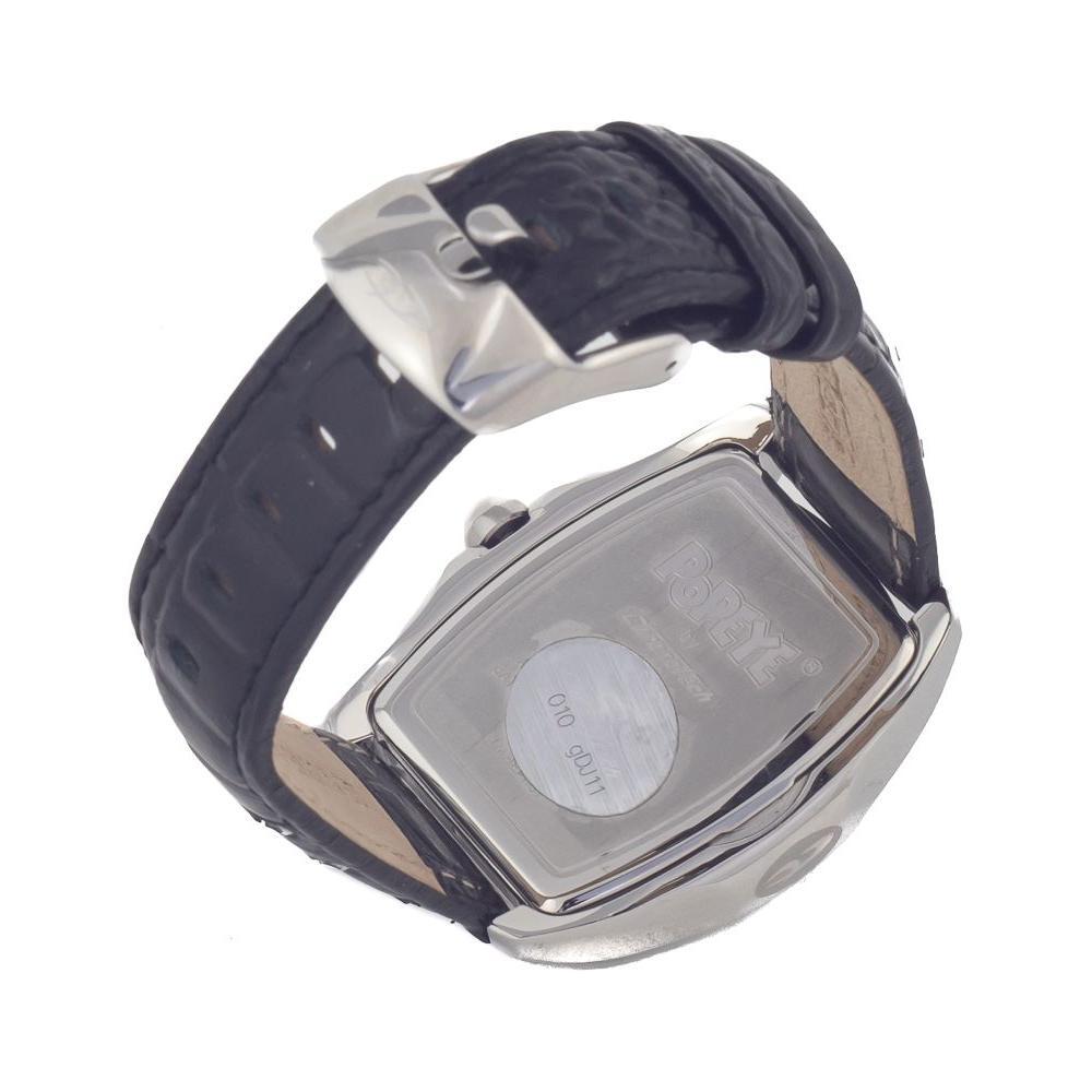 Chronotech Black Leather Dress Watch