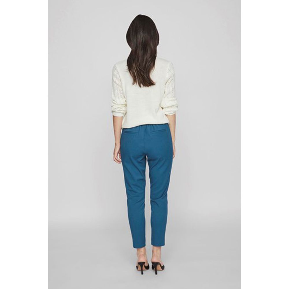 Vila Clothes Blue Polyester Pant