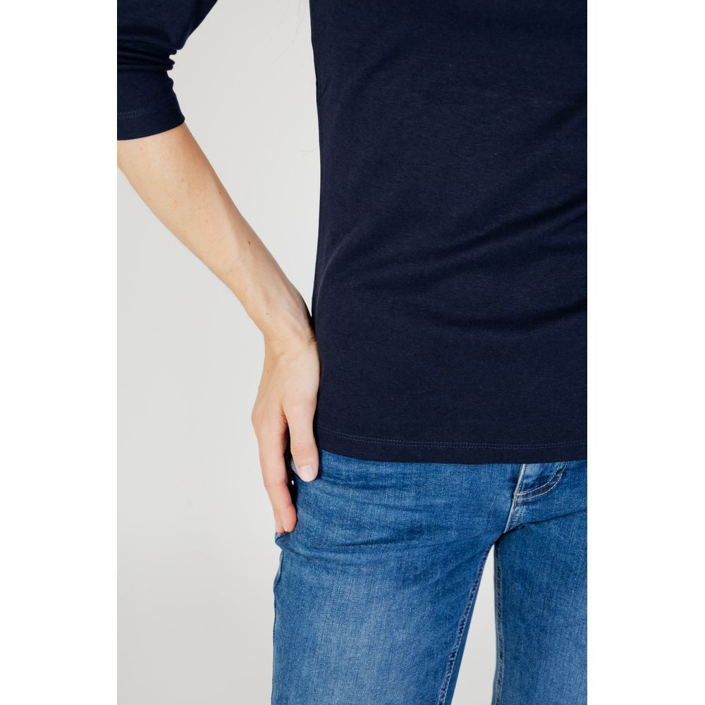 Street One Blue Cotton Long Sleeve T-Shirt