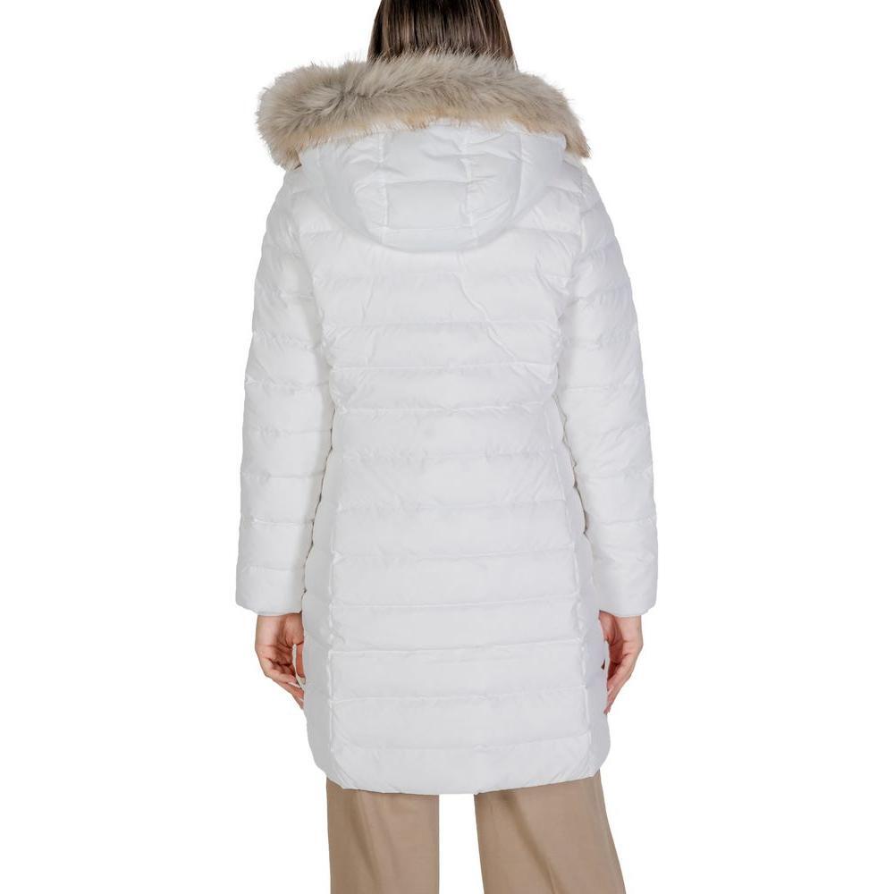 Tommy Hilfiger Jeans White Recycled Polyester Jackets & Coat TO-14578000008-IT38|XS