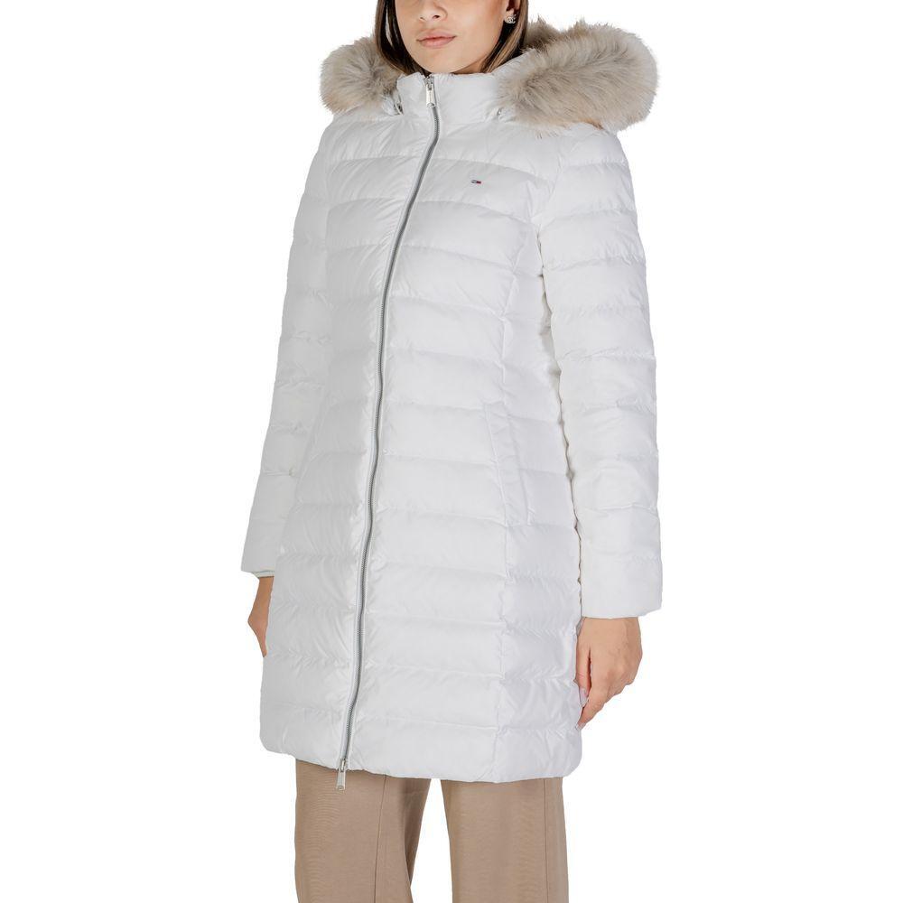 Tommy Hilfiger Jeans White Recycled Polyester Jackets & Coat TO-14578000008-IT38|XS