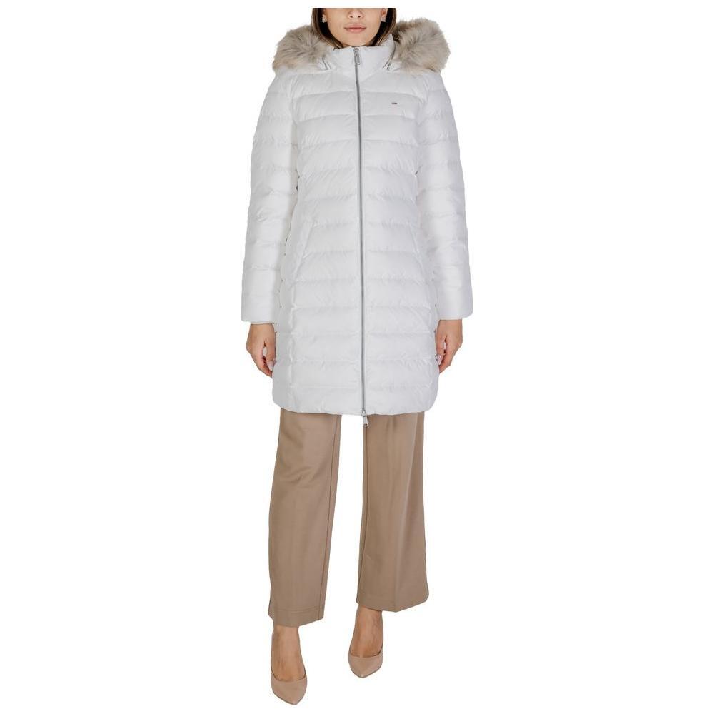 Tommy Hilfiger Jeans White Recycled Polyester Jackets & Coat TO-14578000008-IT38|XS