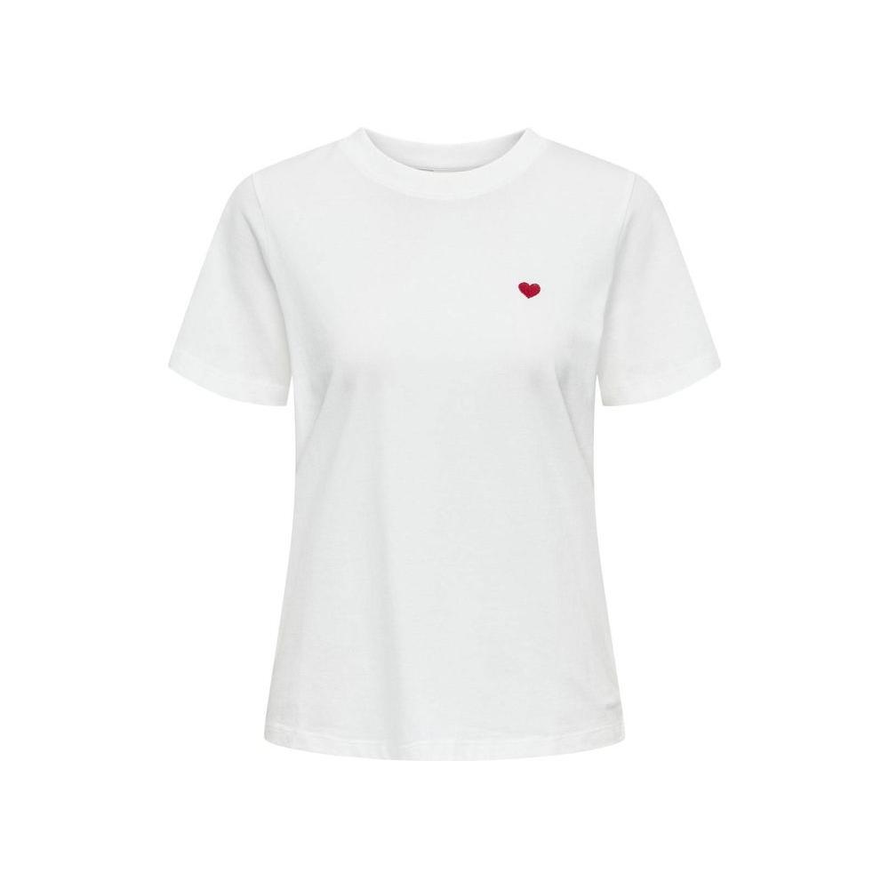 Jacqueline De Yong White Cotton T-Shirt JA-14639400008-IT44|L