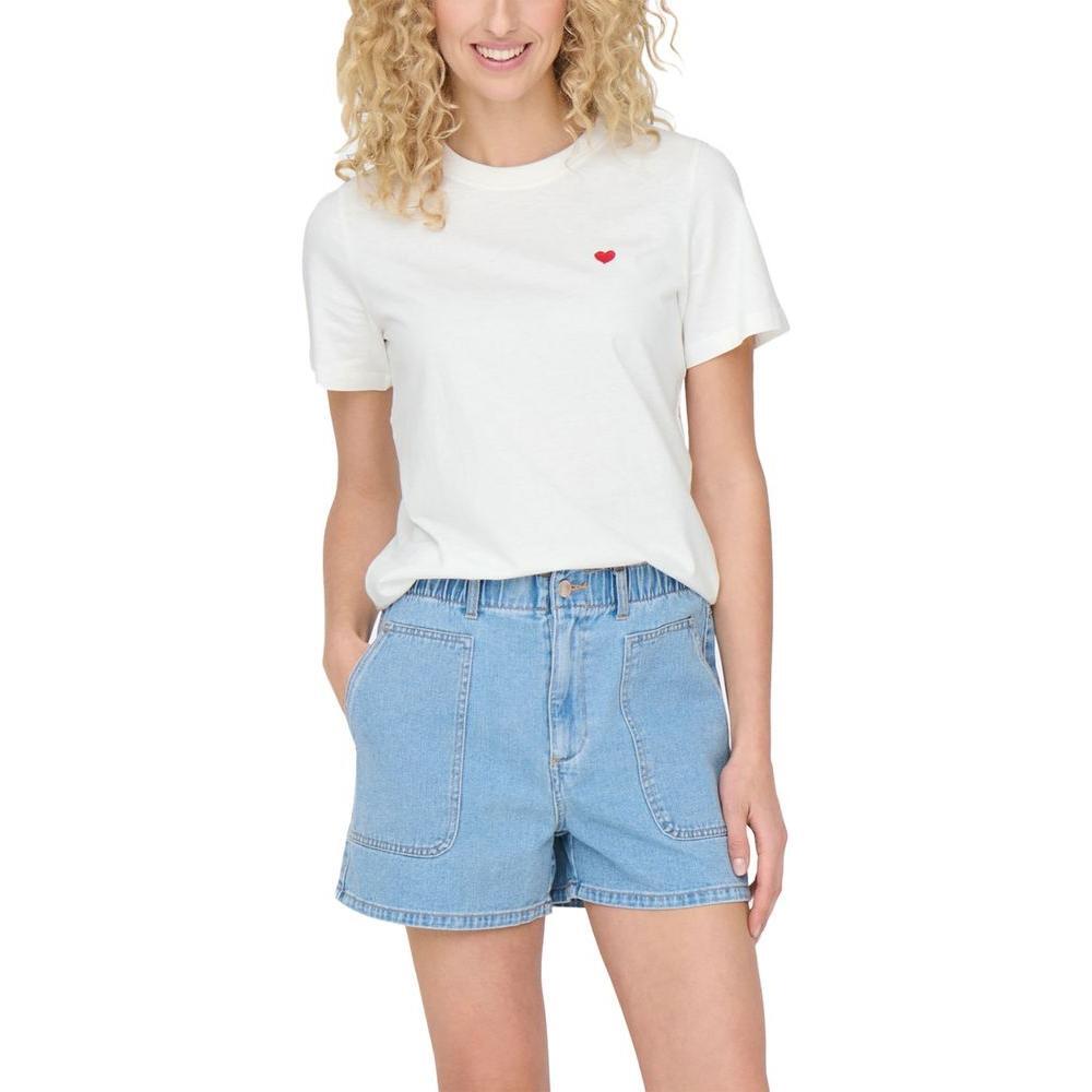 Jacqueline De Yong White Cotton T-Shirt JA-14639400008-IT44|L