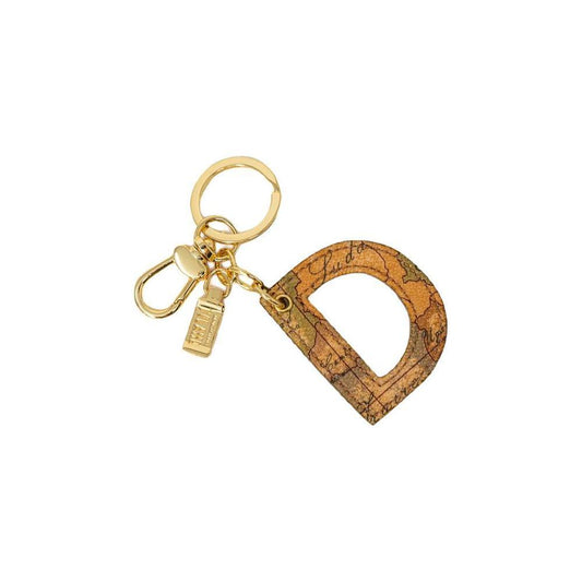 Alviero Martini Prima Classe Beige Leather Keychain