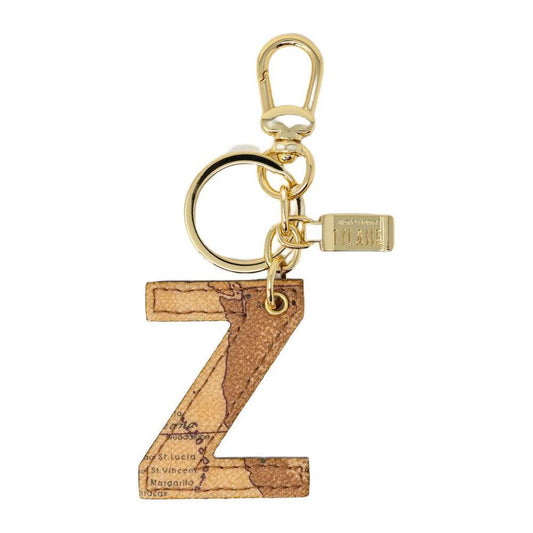 Alviero Martini Prima Classe Beige Leather Keychain