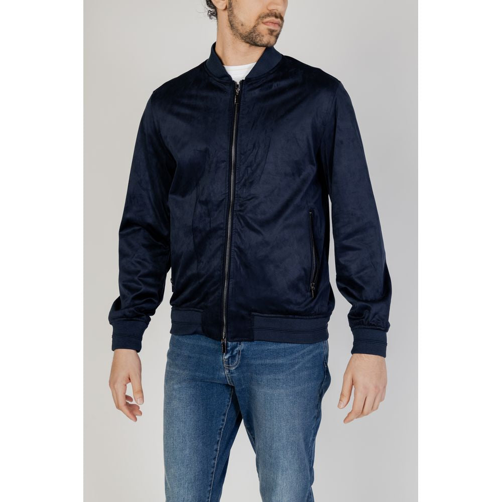 Hamaki-Ho Blue Polyester Bomber Hamaki-Ho