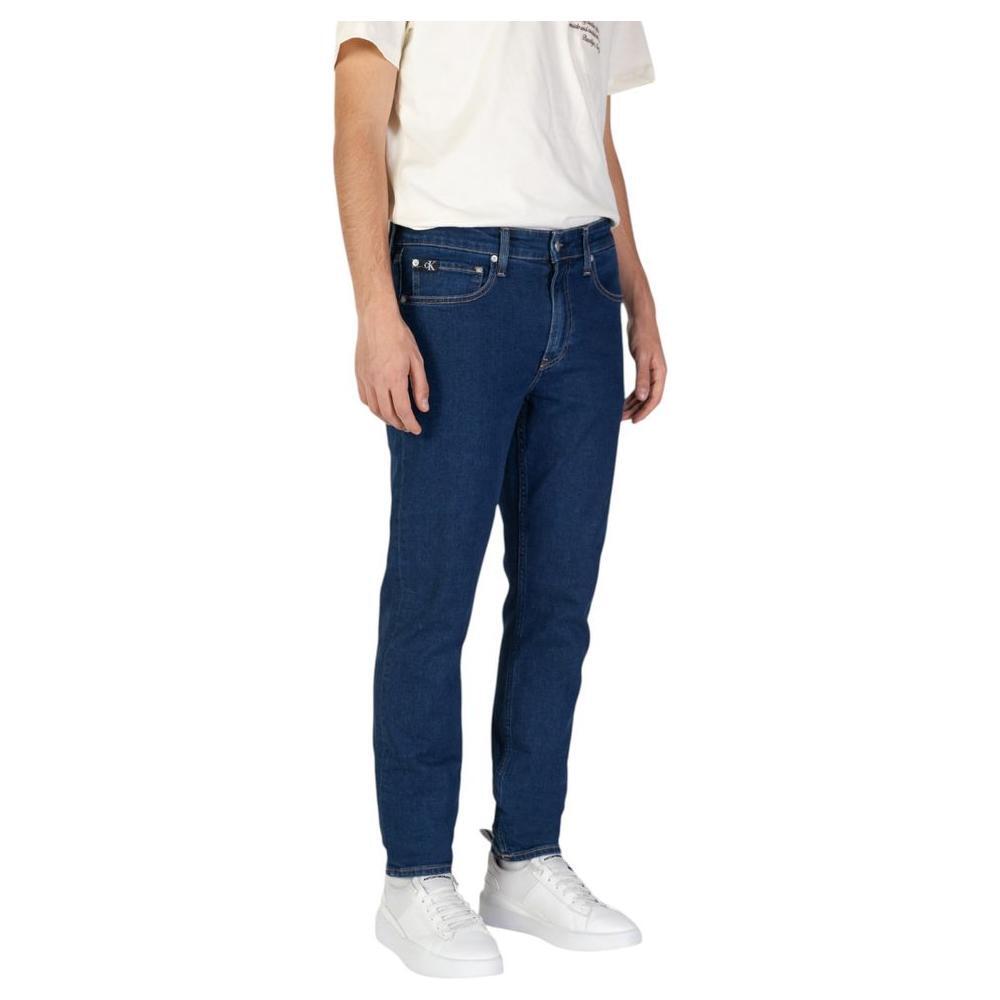 Calvin Klein Jeans Blue Cotton Slim Fit Jeans