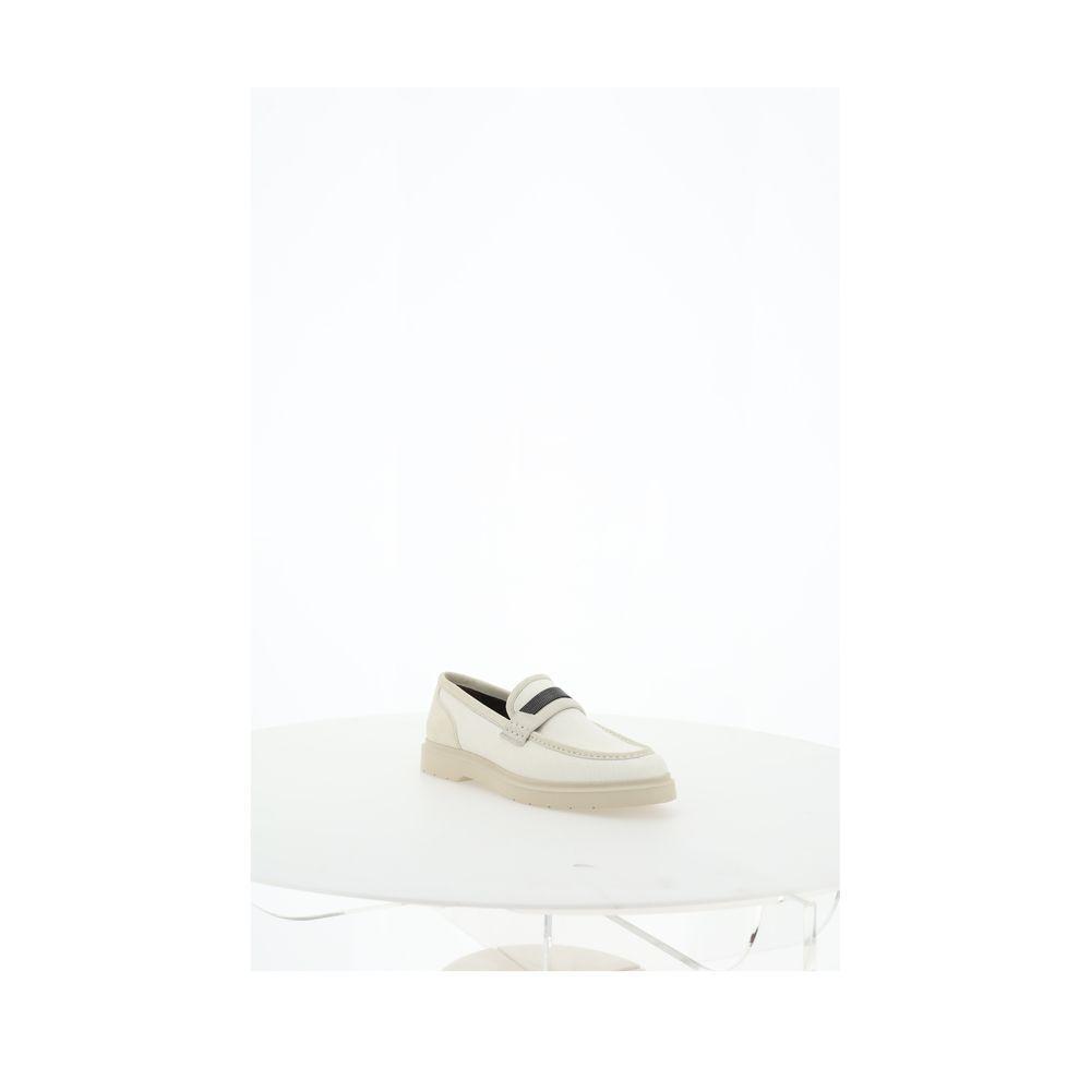 Brunello Cucinelli Beige Loafers Shoes BRMZ12G2956C004BB-41-FBB-413