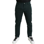 Dolce & Gabbana Green Cotton Stretch Skinny Men Denim Jeans PAN75055-54
