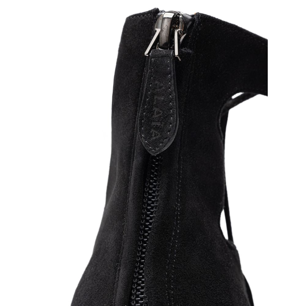 Alaïa Black Suede Leather Sandal AL-8445676-EU38.5/US8.5